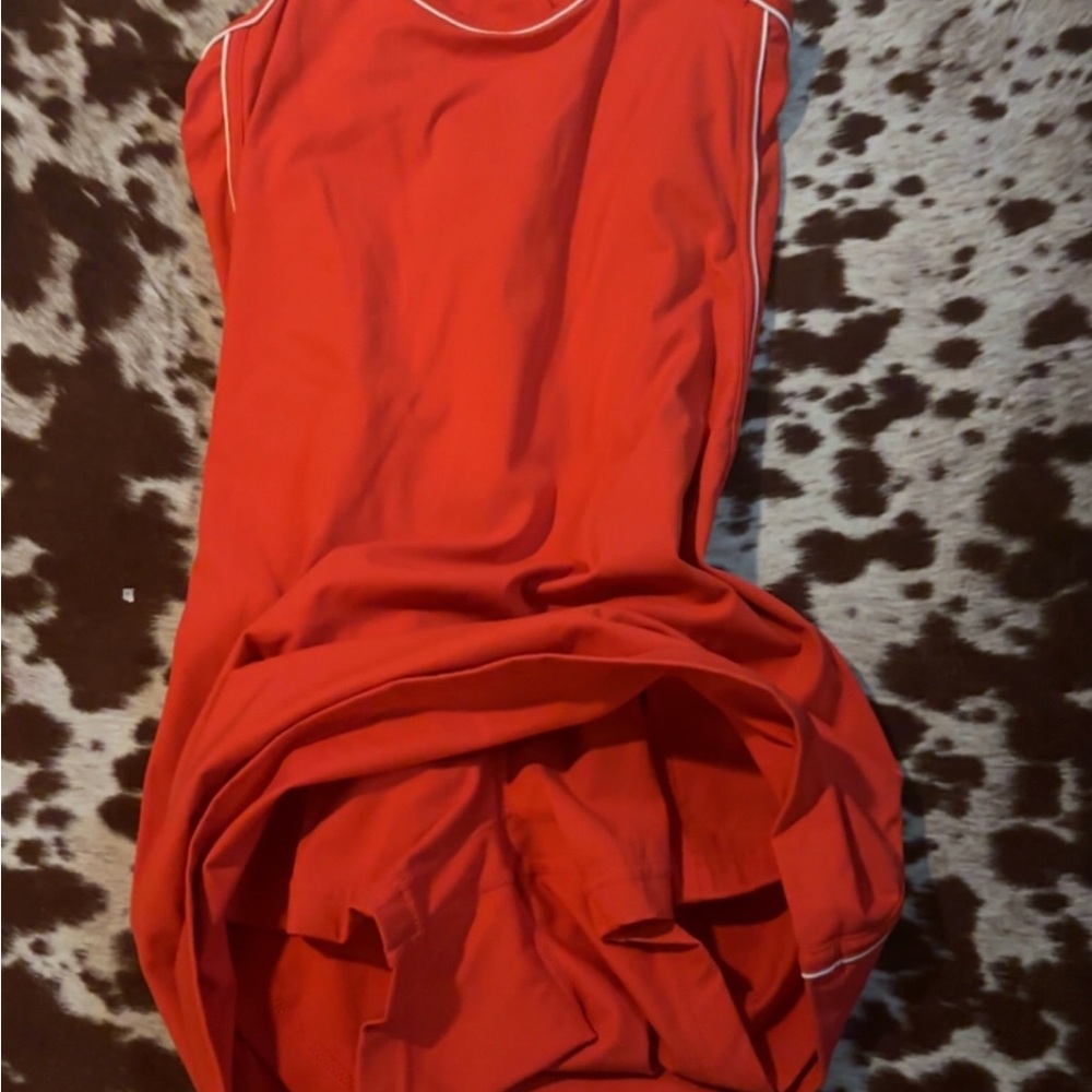 Avia red Athletic Tank Dress with bikers underneath - Picture 2 of 5